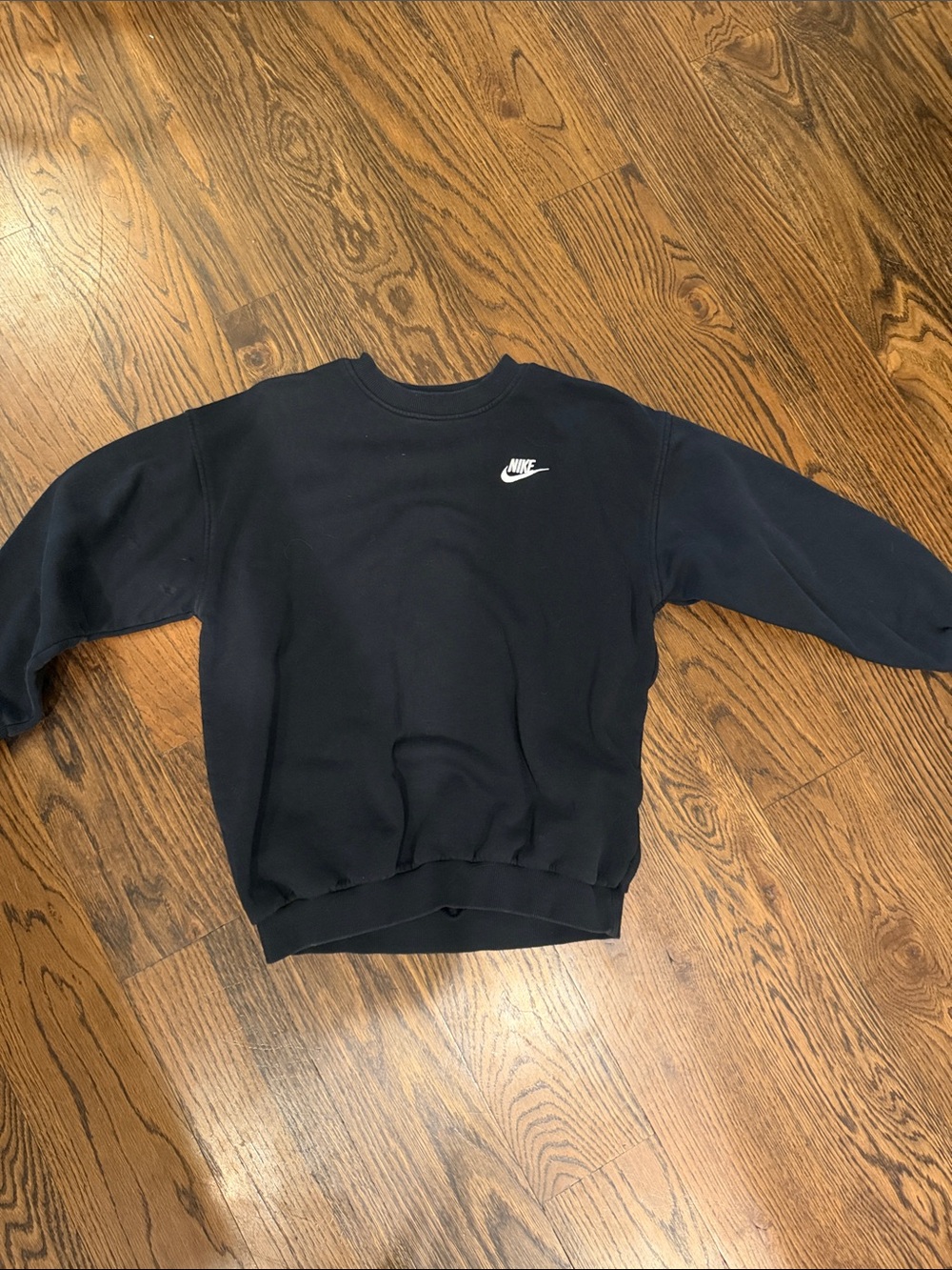 Nike Black Crewneck Sweatshirt with White Swoosh